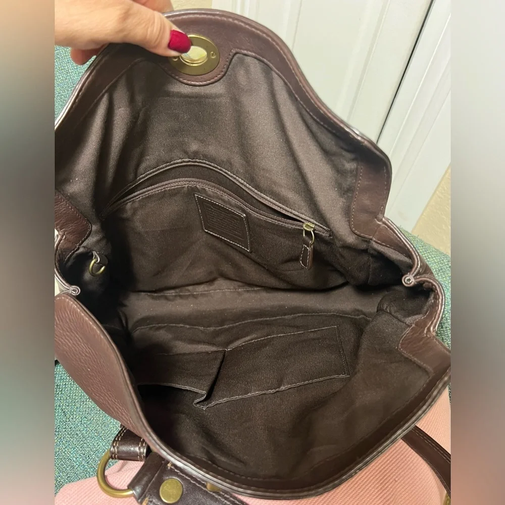 Coach Chelsea Satchel in Brown pebbled leather #10953 - Picture 3 of 7